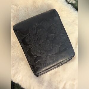 Coach Black Embossed Wallet